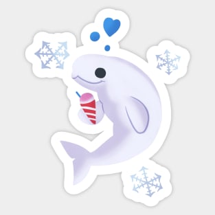 Beluga and Snow Cone Sticker